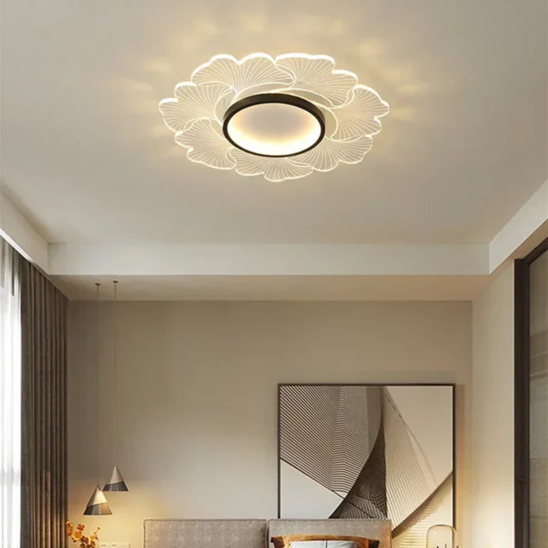 MEELANO Moderne LED-loftlampe til soveværelset – Luminaria Elegance Sort 42 cm