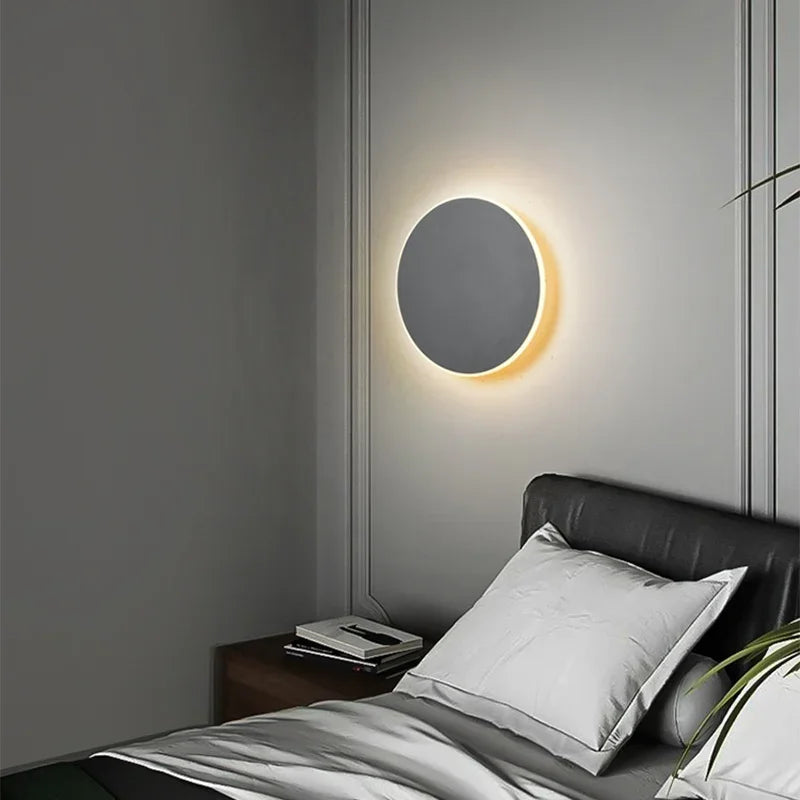 MEELANO Moderne Ronde LED Sensor Væglampe – Energibesparende Belysning