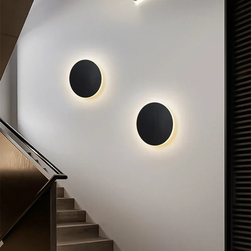 MEELANO Moderne Ronde LED Sensor Væglampe – Energibesparende Belysning