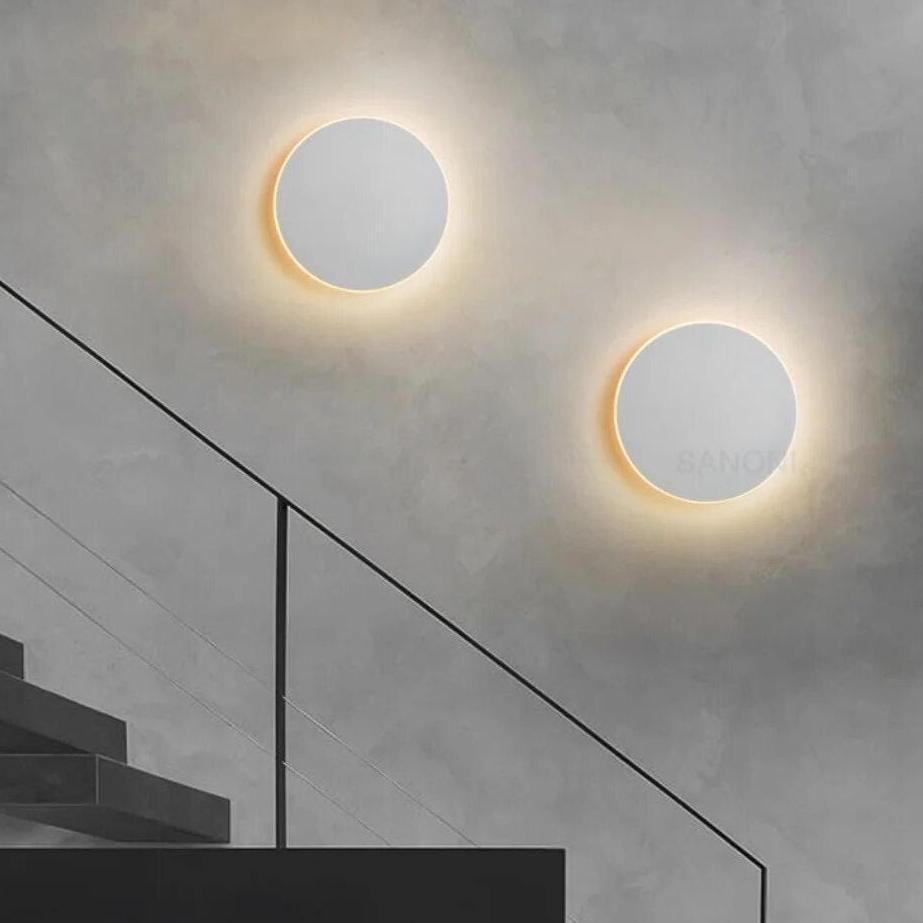 MEELANO Moderne Ronde LED Sensor Væglampe – Energibesparende Belysning