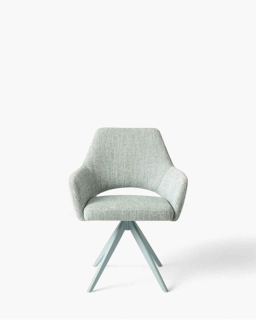 MEELANO Moderne Spisestol med 180-Grad Drejefunktion – Mintgrøn Polyester Blød Salvie