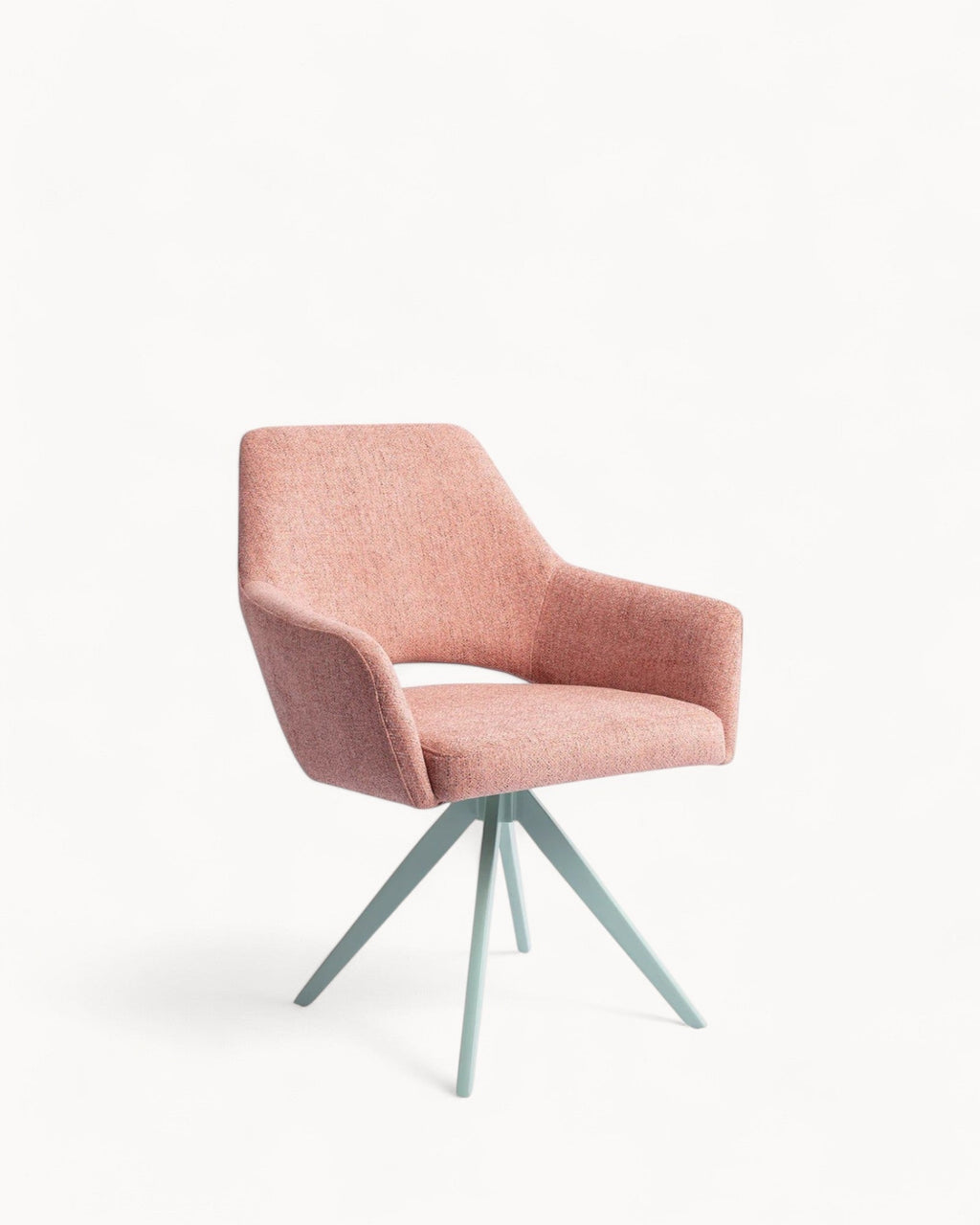 MEELANO Moderne Spisestol med 180-Grad Drejefunktion – Mintgrøn Polyester