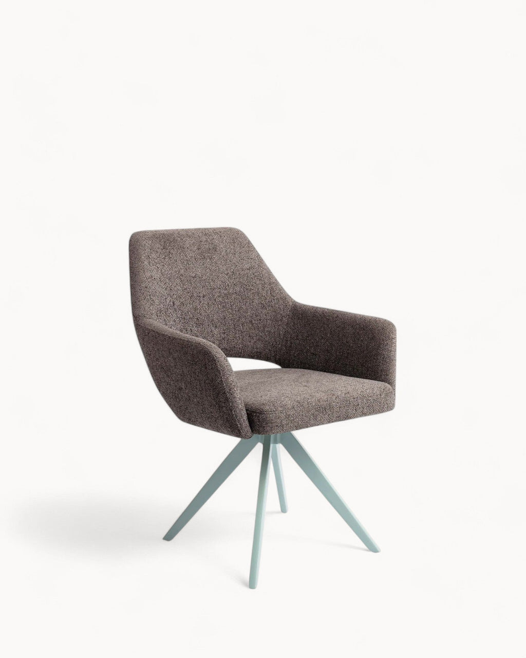 MEELANO Moderne Spisestol med 180-Grad Drejefunktion – Mintgrøn Polyester