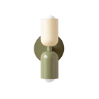 MEELANO Moderne Væglampe med LED og Blød Belysning – Slank Design Grøn Grøn + Hvid