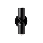 MEELANO Moderne Væglampe med LED og Blød Belysning – Slank Design Sort Sort + Sort