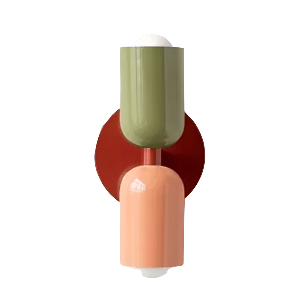 MEELANO Moderne Væglampe med LED og Blød Belysning – Slank Design Rød Grøn + Pink