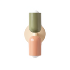 MEELANO Moderne Væglampe med LED og Blød Belysning – Slank Design Hvid Grøn + Pink