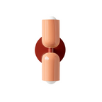 MEELANO Moderne Væglampe med LED og Blød Belysning – Slank Design Rød Pink + Pink