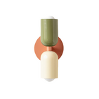 MEELANO Moderne Væglampe med LED og Blød Belysning – Slank Design Pink Hvid + Grøn