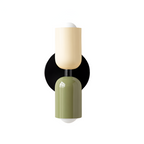 MEELANO Moderne Væglampe med LED og Blød Belysning – Slank Design Sort Hvid + Grøn