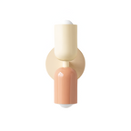 MEELANO Moderne Væglampe med LED og Blød Belysning – Slank Design Hvid Hvid + Pink