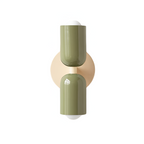 MEELANO Moderne Væglampe med LED og Blød Belysning – Slank Design Hvid Grøn + Grøn