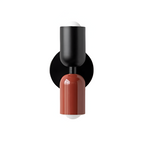 MEELANO Moderne Væglampe med LED og Blød Belysning – Slank Design Sort Sort + Rød