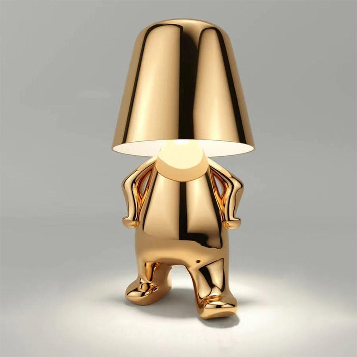 MEELANO Moderne bordlampe med justerbar lysstyrke Gående guld