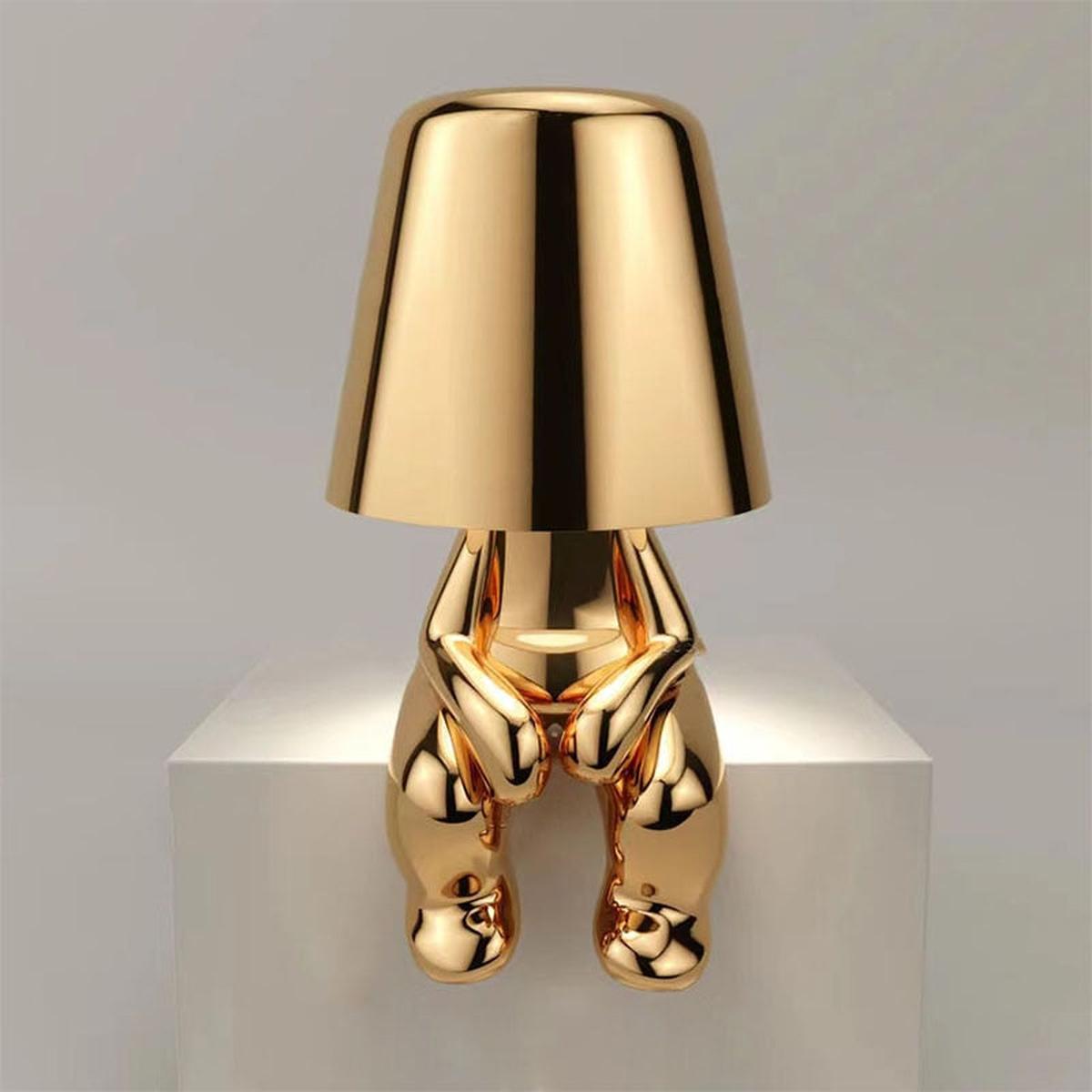 MEELANO Moderne bordlampe med justerbar lysstyrke Siddende guld