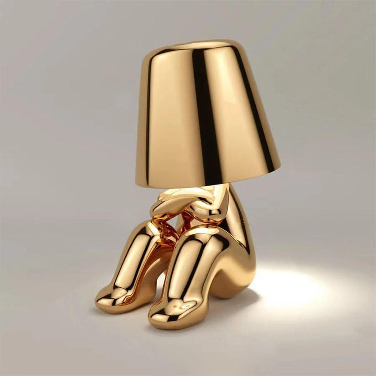 MEELANO Moderne bordlampe med justerbar lysstyrke Plyndring af guld