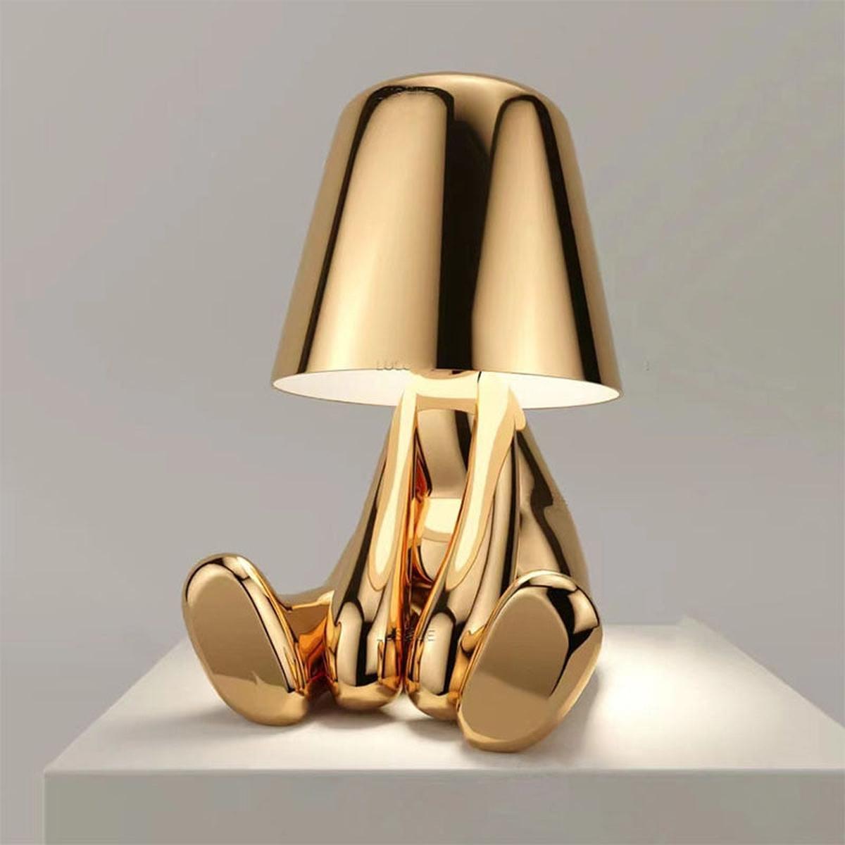 MEELANO Moderne bordlampe med justerbar lysstyrke Afslappende guld