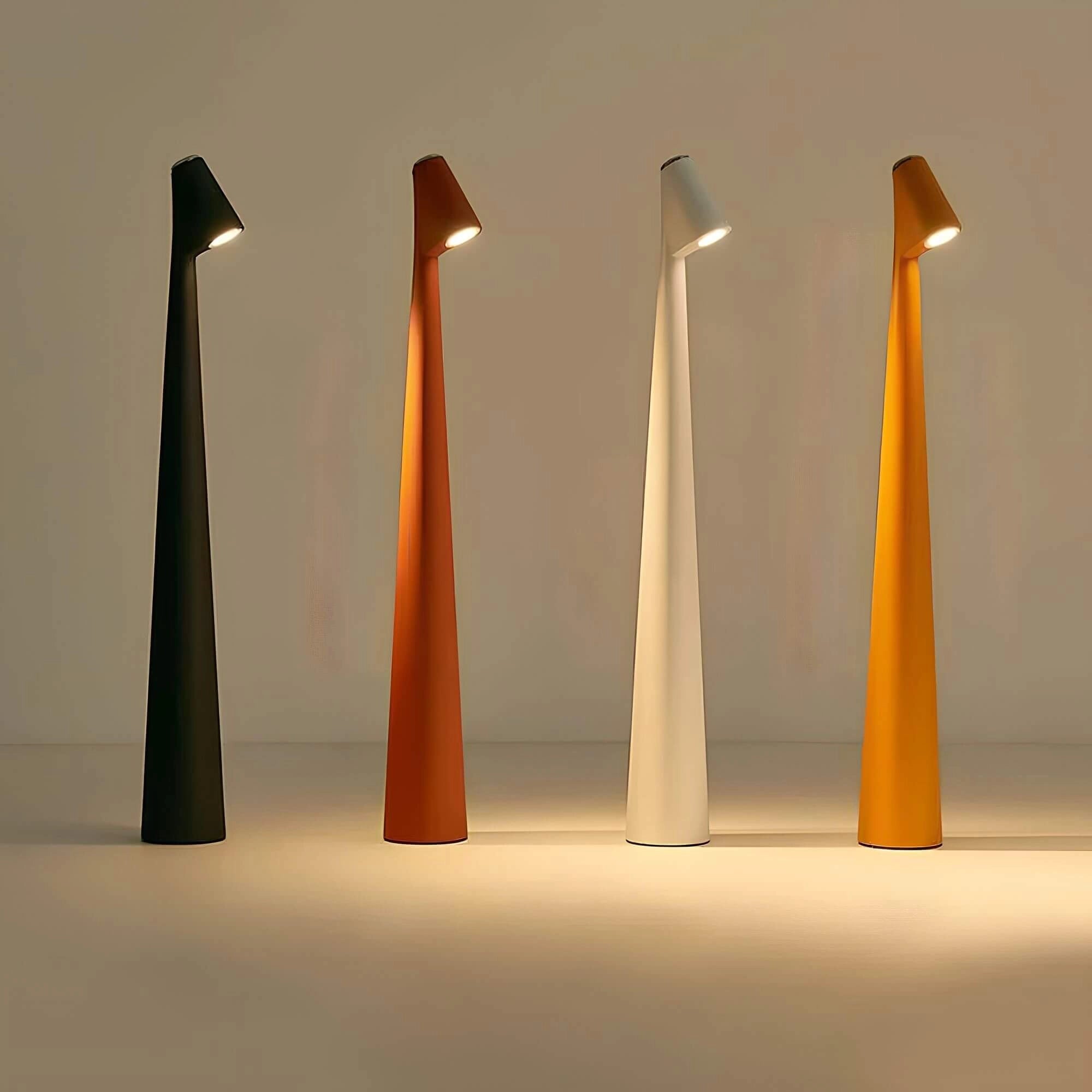 MEELANO Moderne minimalistisk LED designer gulvlampe – Innovativ belysning Orange 45 cm