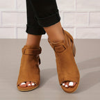 Moderne peep-toe støvletter med blokhæl til kvinder – Urban Summer Chic 9
