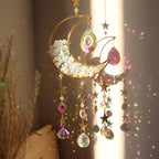 MEELANO Drømmefanger Prisme Moon Dream Catcher Fanger Nattens Fortryllende Essens Hvid