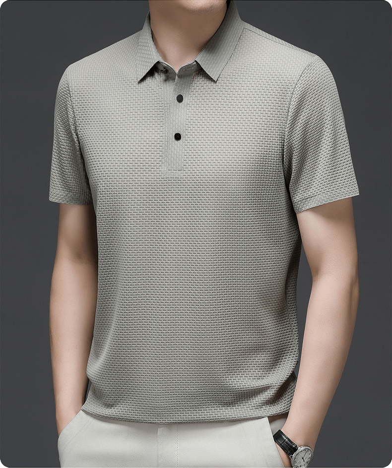 MEELANO Hommes | Herre Tekstureret Poloshirt – Elegant Struktur & Klassisk Pasform