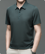 MEELANO Hommes | Herre Tekstureret Poloshirt – Elegant Struktur & Klassisk Pasform