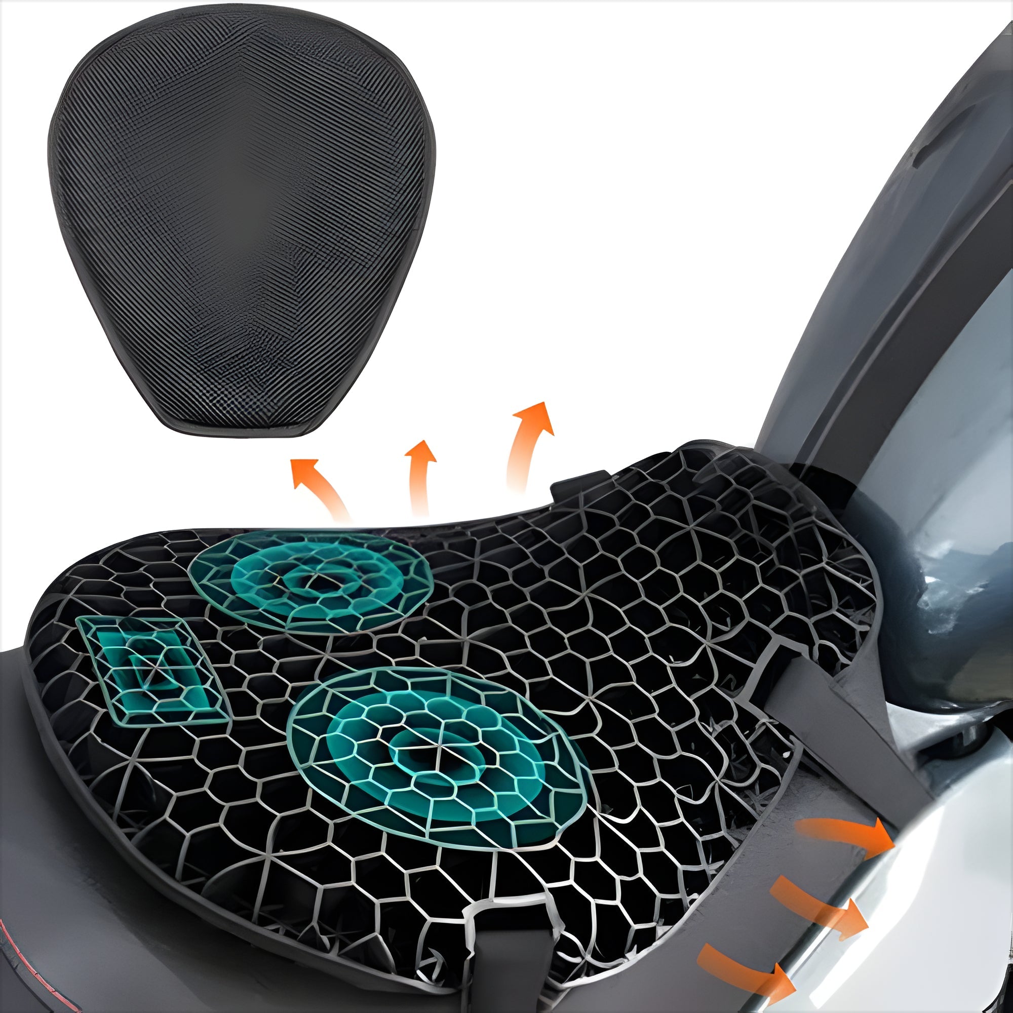 MEELANO Motorcykel Gel Sædepude Til Langdistanceture Kronbladsformede Design Åndbar