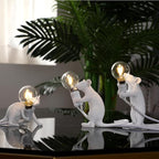 MEELANO Musse Natbordlampe i Resin med Unik Design og Flere Farver