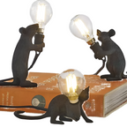 MEELANO Musse Natbordlampe i Resin med Unik Design og Flere Farver