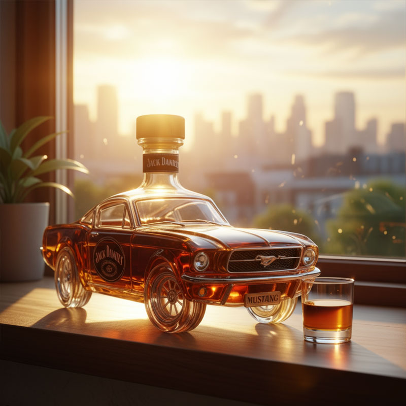 MEELANO Bilformet Whiskykaraffel Til Hjemmebar Med Raffineret Design