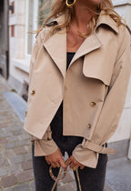 MEELANO Dame Elegant Trenchcoat Til Kvinder Forår Og Sommer Stilfuld