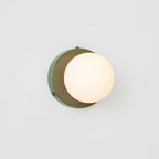 MEELANO Moderne væglampe i frostet glas med jernbase – plug-in design og LED-pære inkluderet 12 cm glasskærm
