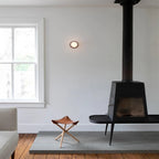 MEELANO Moderne væglampe i frostet glas med jernbase – plug-in design og LED-pære inkluderet