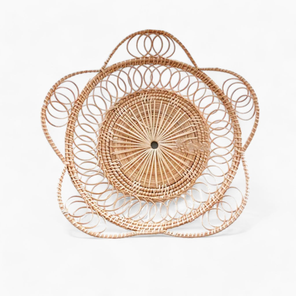 MEELANO Naturlig Woven Tray Rattan Håndlavet 30 cm x 20 cm Default
