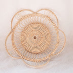 MEELANO Naturlig Woven Tray Rattan Håndlavet 30 cm x 20 cm