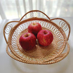 MEELANO Naturlig Woven Tray Rattan Håndlavet 30 cm x 20 cm