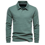 MEELANO Nouva | Herre Langærmet Poloshirt – Eksklusiv Kvalitet & Tidløs Stil grøn