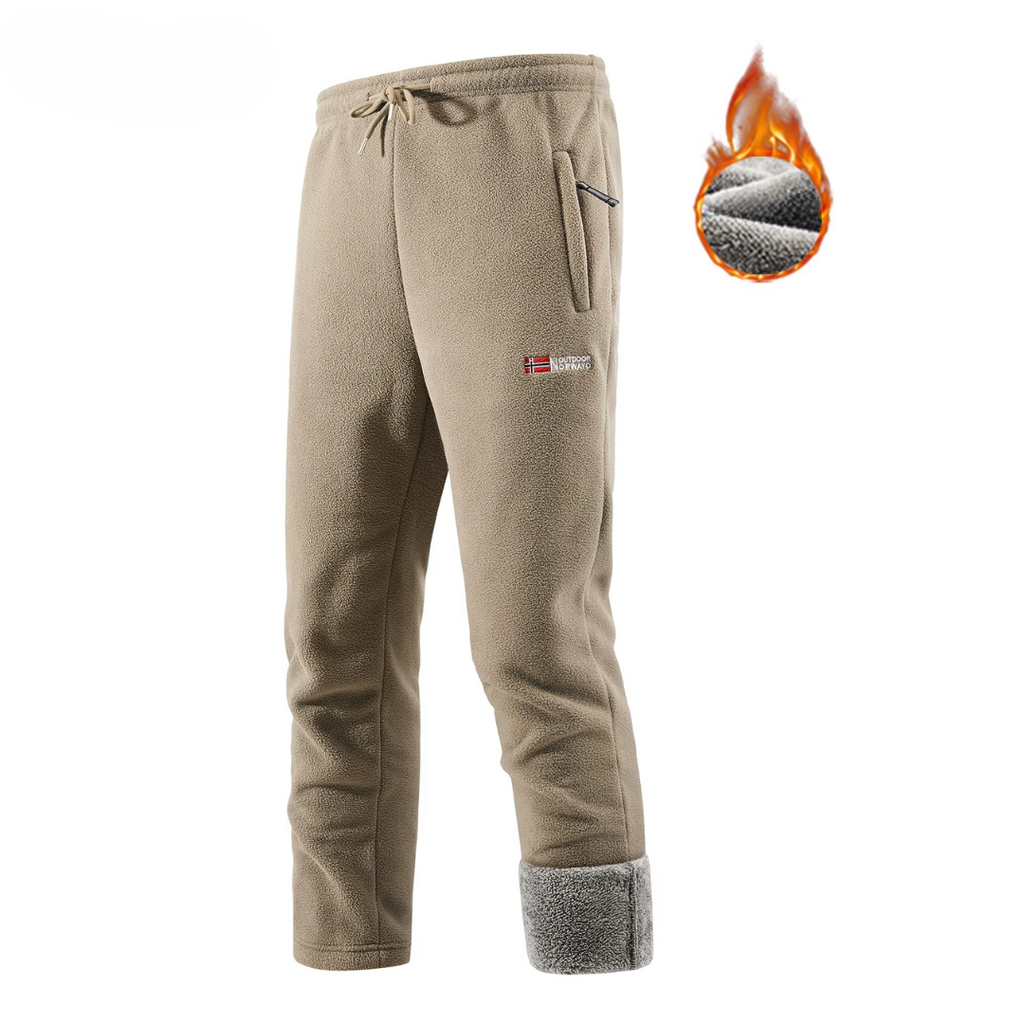 MEELANO Fleece Bukser Til Kulde Og Komfort Til Hele Dagen Lang Khaki
