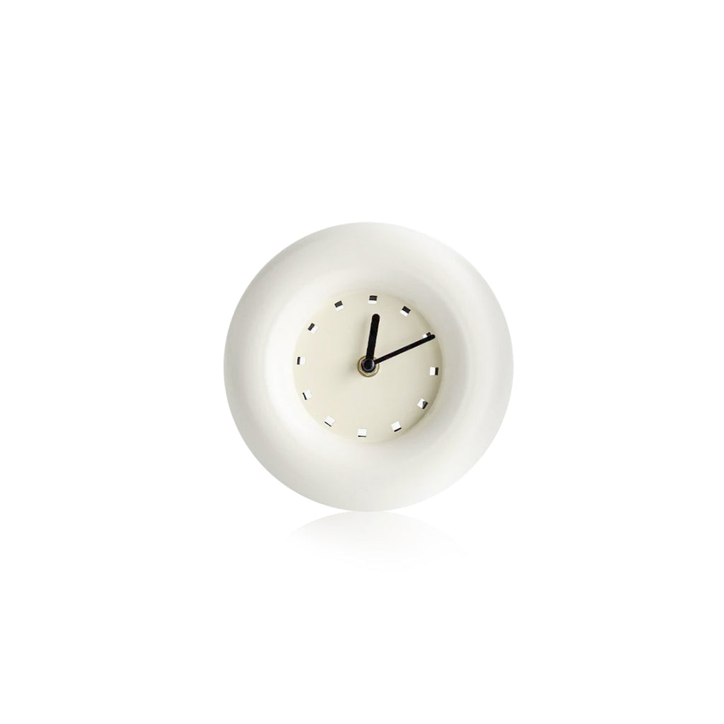 MEELANO Donut Formet Vækkeur Med Boble Alarm Og Stille Kvarts Mekanisme hvid