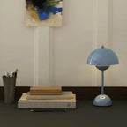 MEELANO NordicGlow LED Bordlampe – Moderne Mushroom Lamp med Dæmper, Skandinavisk Design