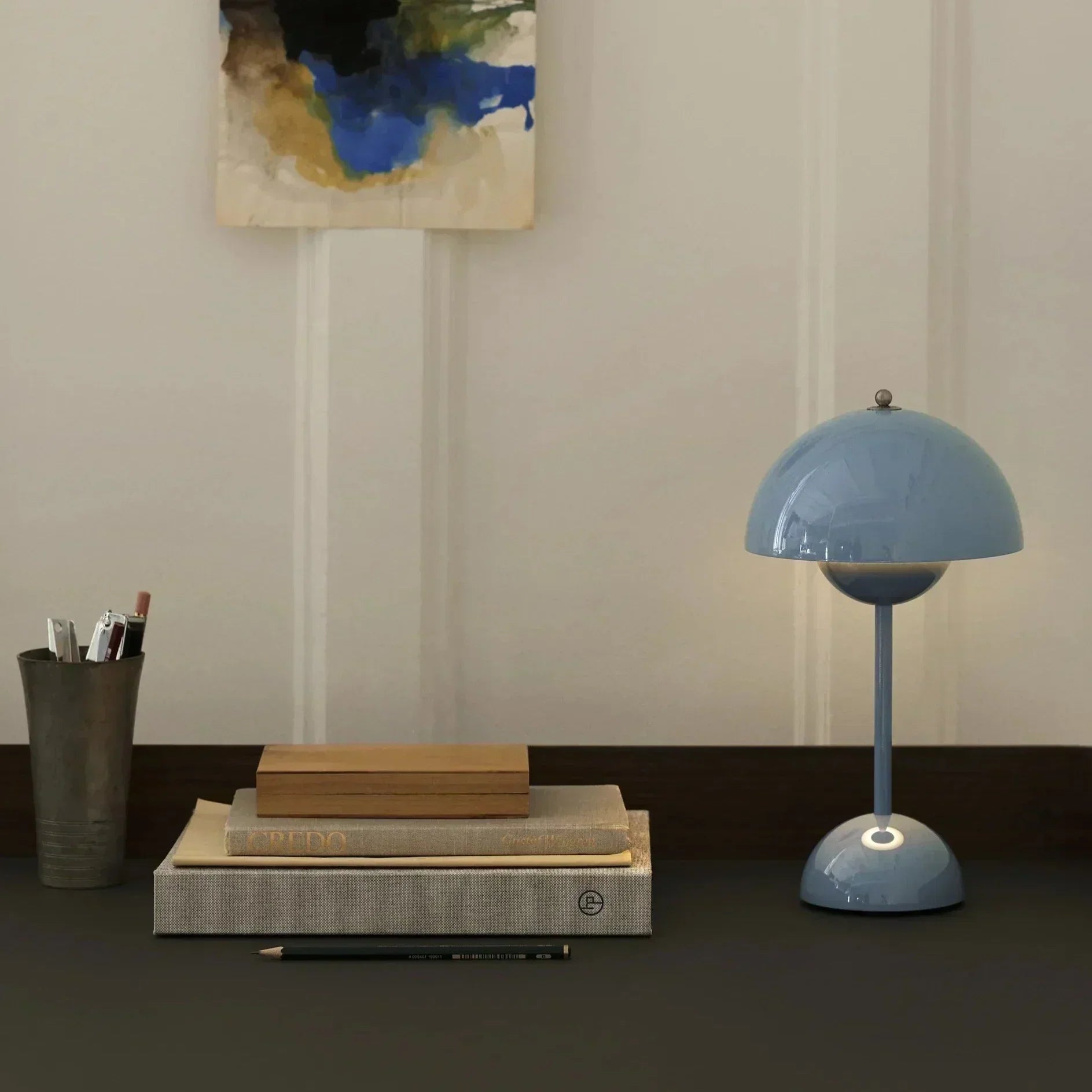 MEELANO NordicGlow LED Bordlampe – Moderne Mushroom Lamp med Dæmper, Skandinavisk Design