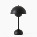 MEELANO NordicGlow LED Bordlampe – Moderne Mushroom Lamp med Dæmper, Skandinavisk Design Sort