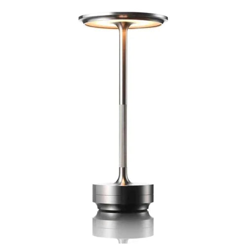 MEELANO Luksus Trådløs Bordlampe Ledningsfri Stilfuld Lysdesign Sølv