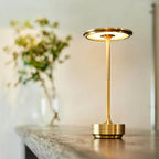 MEELANO NordicaLight Trådløs Bordlampe – Elegant LED Design med Touch & USB Opladning Guld