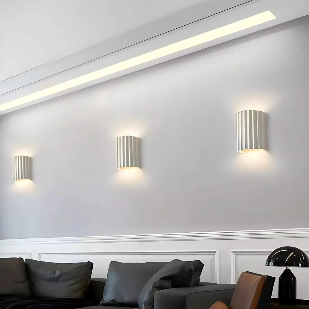 MEELANO Resin Clarity Minimalistisk Væglampe Med Harpiks Gips