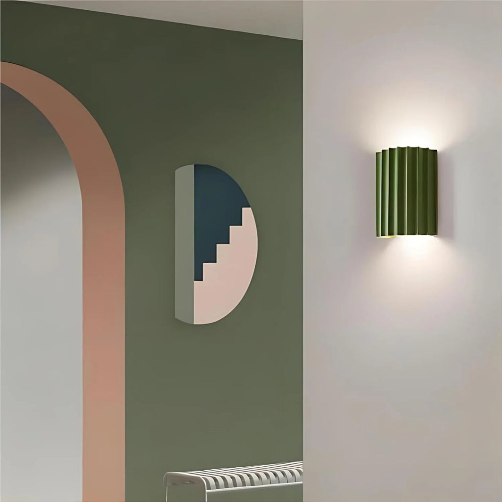 MEELANO Resin Clarity Minimalistisk Væglampe Med Harpiks Gips
