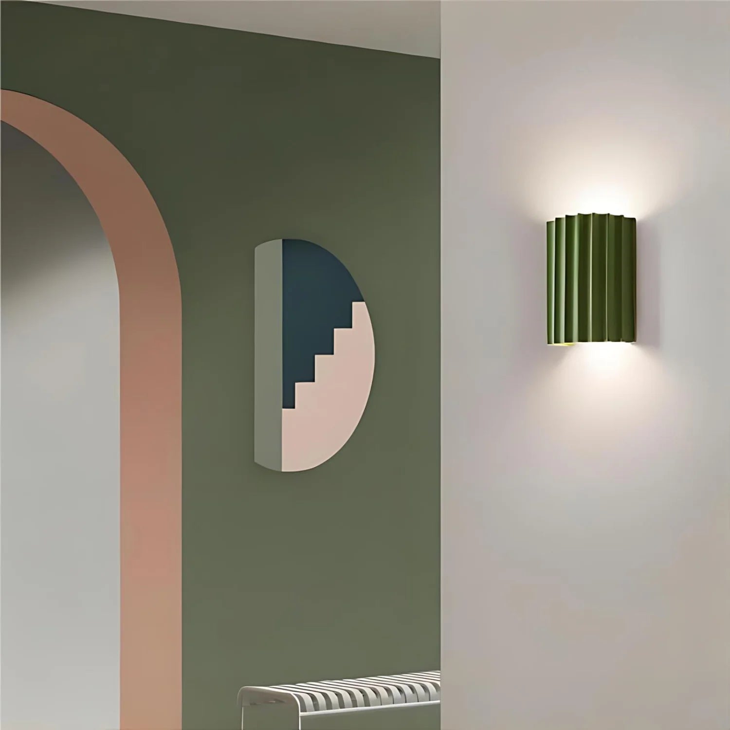 MEELANO Resin Clarity Minimalistisk Væglampe Med Harpiks Gips