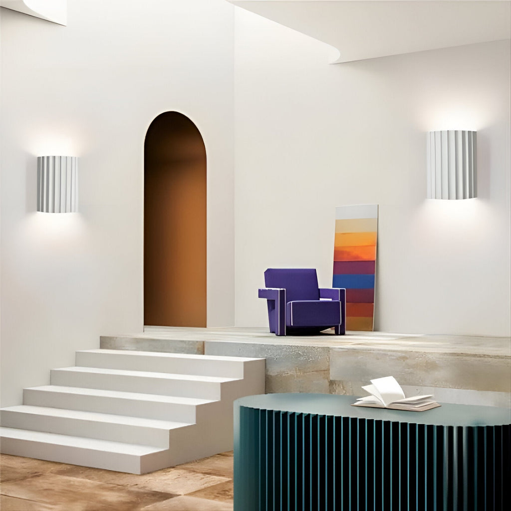 MEELANO Resin Clarity Minimalistisk Væglampe Med Harpiks Gips