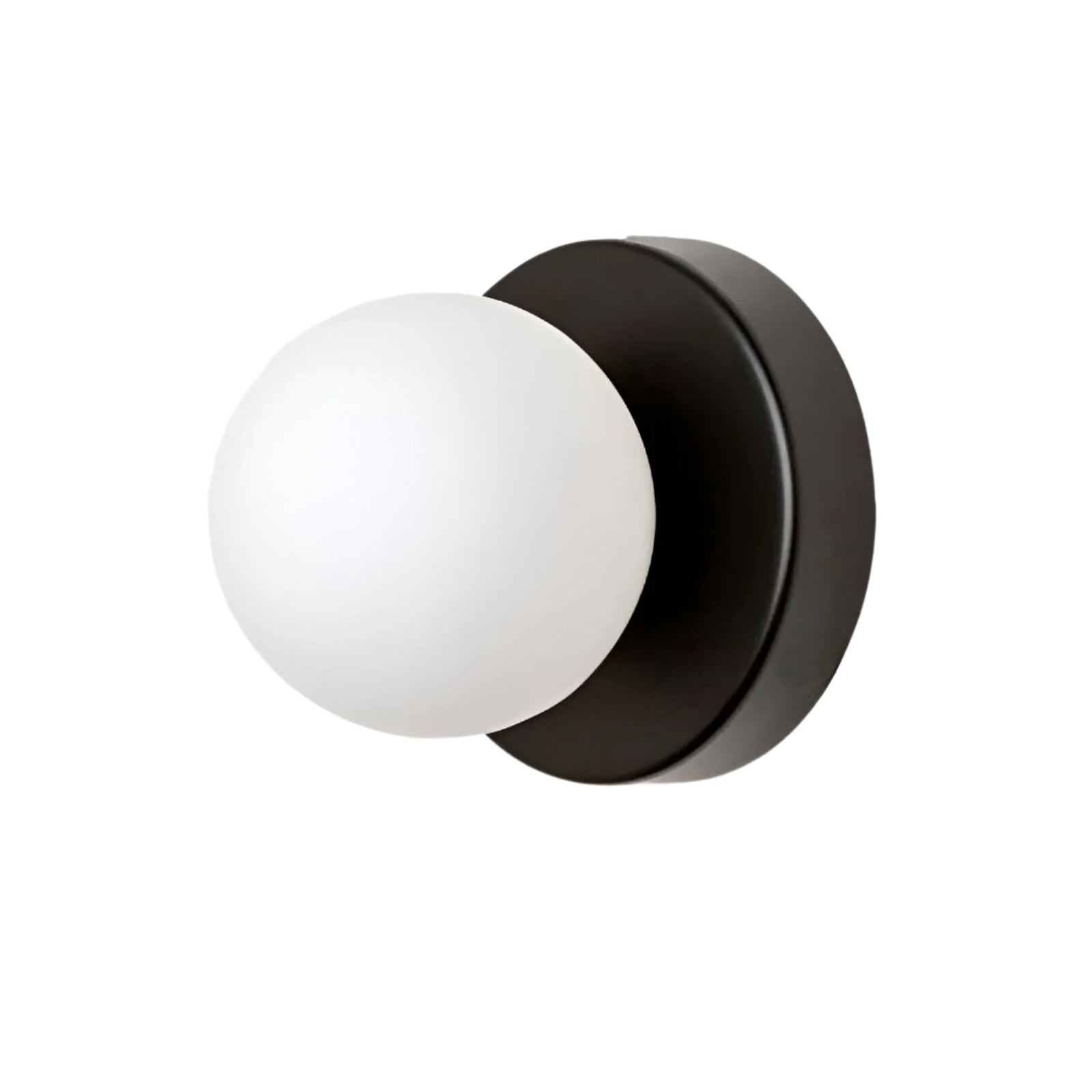 MEELANO Nordisk afrundet minimalistisk LED-væglampe i glas Sort