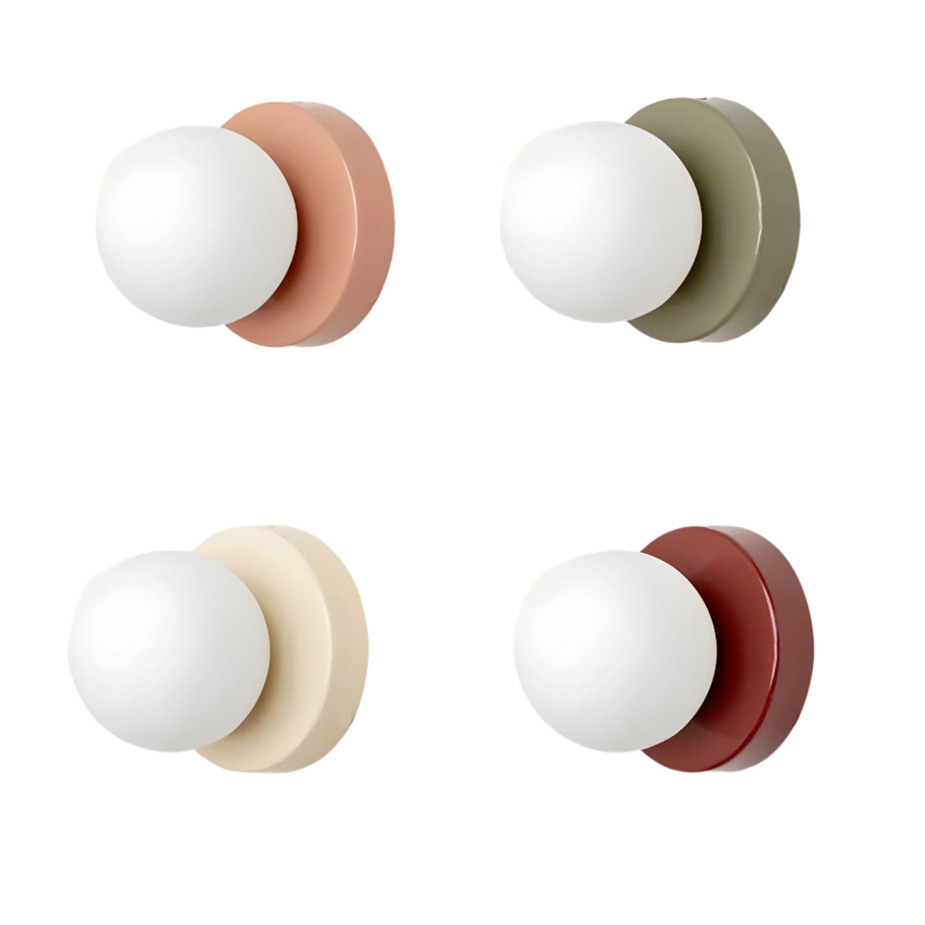 MEELANO Nordisk afrundet minimalistisk LED-væglampe i glas